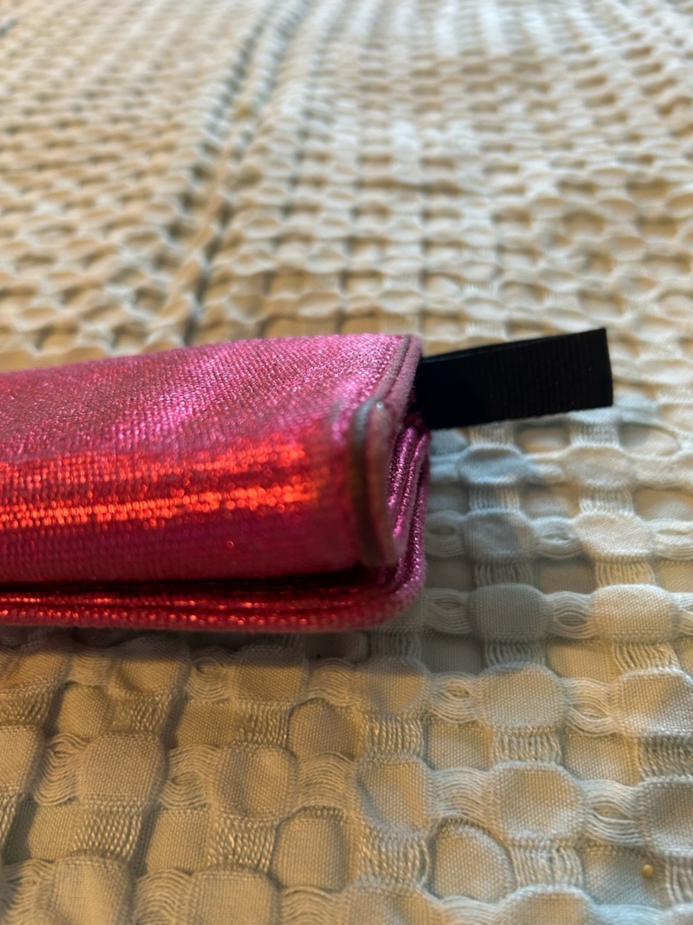 L.A.M.B. Metallic Hot Pink Zip Clutch - Picture 7 of 9